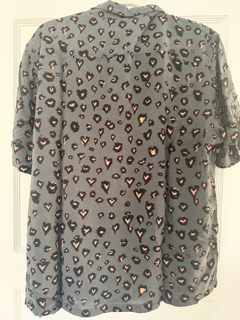 ALLSAINTS Romansu Heart Leopard Print Woven Shirt Sz Medium - Picture 5 of 5